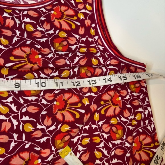 Max Studio Red Pink Printed Stretch Shift Dress Sz small - Picture 5 of 7